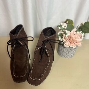 BIJOU Dark Brown Leather Upper Boots